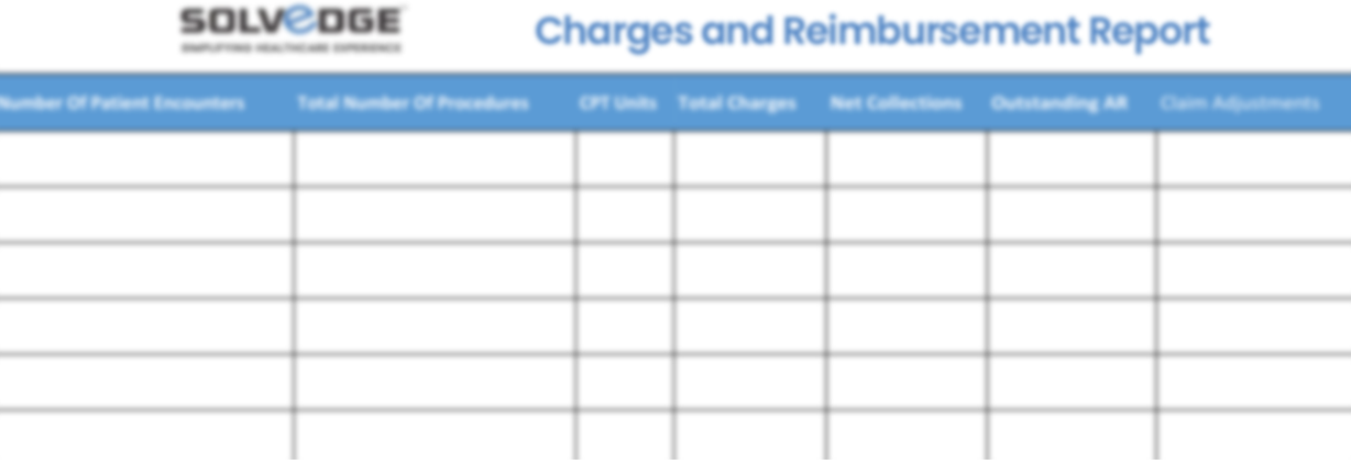 charges and reimbursement report